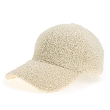Stylish Lamb-Wool Baseball Cap for Warmth in Winter Outdoors