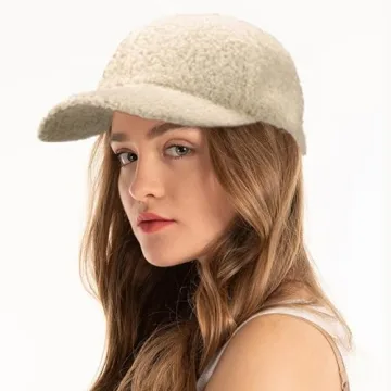Lamb-Wool Baseball Cap for Winter Style and Warmth