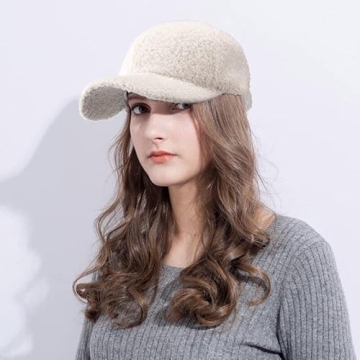 Lamb-Wool Baseball Cap for Winter Style and Warmth