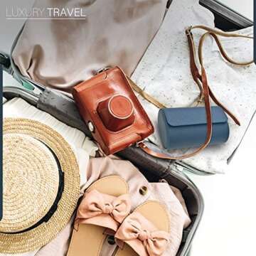 ROSELLE Genuine Leather Watch Roll Travel Case - Watch Roll Case For 2 Watches With Luxury Lining - Protect, Travel,Store, Display Fine Watches (2 slot Blue-Genuine Leather)