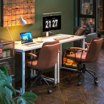 Coleshome 32 Inch Small Computer Desk, Modern Simple Style Desk for Home Office, Study Student Writing Desk, White