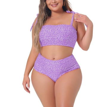 Agnes Orinda Plus Size Polka Dot Swimsuit for Women 2024
