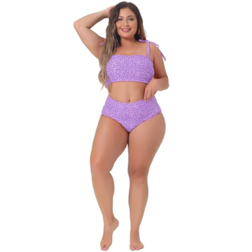 Agnes Orinda Plus Size Polka Dot Swimsuit for Women 2024