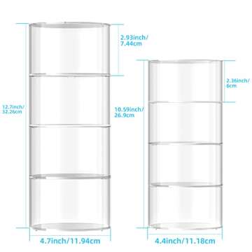 Janaden Belt Organizer, Acrylic Belt Display Storage Box, Clear Belt Case Storage Holder, Multi-Layers Acrylic Accessory Organizers for Jewelry, Watch, Bracelet (Set of 8)