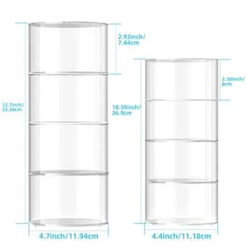 Janaden Belt Organizer, Acrylic Belt Display Storage Box, Clear Belt Case Storage Holder, Multi-Layers Acrylic Accessory Organizers for Jewelry, Watch, Bracelet (Set of 8)