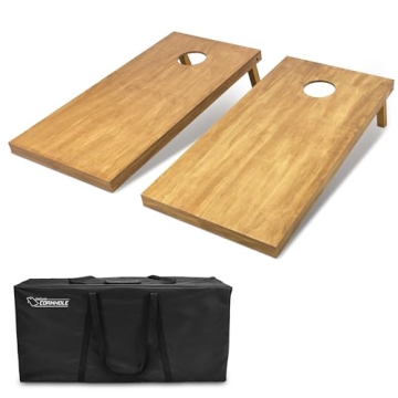 GoSports 4 ft x 2 ft Regulation Size Wooden Cornhole Boards Set - Includes Carrying Case - Full Regu...