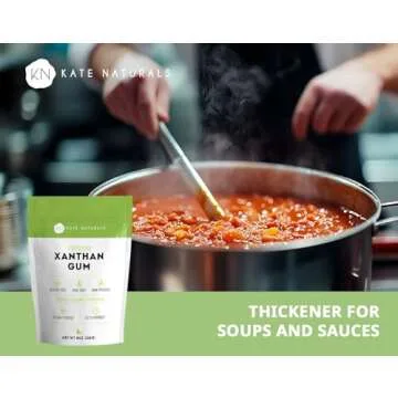 Kate Naturals Xanthan Gum for Baking, Ice Cream & Thickener (8oz, Gluten Free, Food Grade, Skin Care)