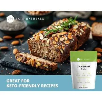 Kate Naturals Xanthan Gum for Baking, Ice Cream & Thickener (8oz, Gluten Free, Food Grade, Skin Care)