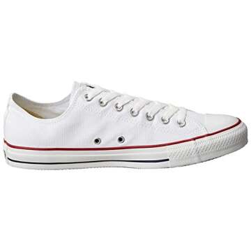 Converse Unisex Chuck Taylor All Star Low Top Optical White/White/White Sneakers - 9.5 B(M) US Women / 7.5 D(M) US Men