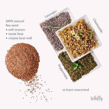 Flax Seed Microwave Heating Pad - Herbal Cold Pack, Perfect for Pain Relief, 6" x 12" (Brown Animals...