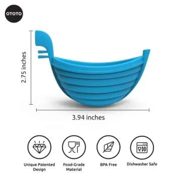 OTOTO New Eggondola Egg Poacher - Poached Egg Silicone Egg Cooker - Gondola Egg Silicone Poacher for Cooking Eggs - Kitchen Egg Cooker, Perfect Egg Maker - Egg Design Maker, Egg Kitchen Gadgets