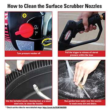 Simpson Cleaning 80165 Universal 15" Steel Pressure Washer Surface Cleaner for Cold Water Machines, 1/4" Quick Connection, Recommended Min 2200 PSI up to Max of 3700 PSI, Black