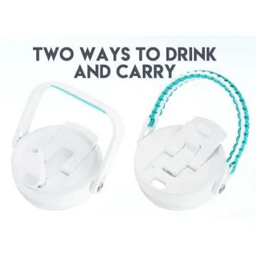 Meoky 32 oz Insulated Tumbler with Handles and Straw