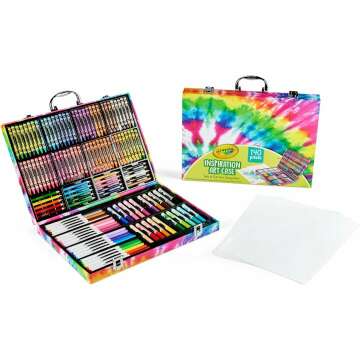 Crayola Art Case Tie-Dye Set for Kids - 140 pcs