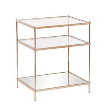 SEI Furniture Knox Side Table - Elegant Gold Metal Frame