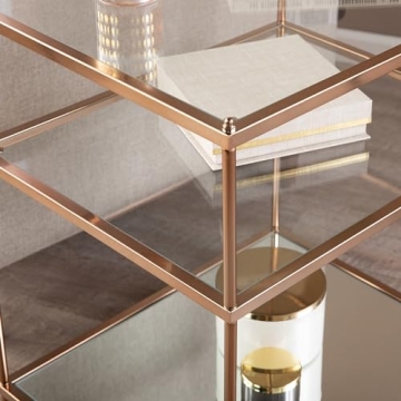 SEI Furniture Knox Side Table - Elegant Gold Metal Frame