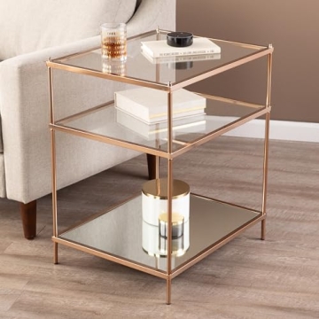 SEI Furniture Knox Side Table - Elegant Gold Metal Frame