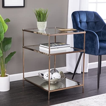 SEI Furniture Knox Side Table - Elegant Gold Metal Frame