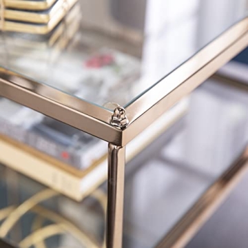 SEI Furniture Knox Side Table - Elegant Gold Metal Frame