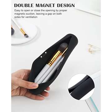 CORNERIA Magnetic Makeup Brush Holder - Stylish & Functional