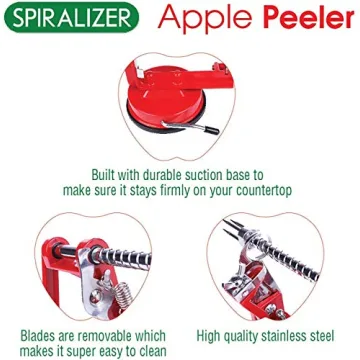 Durable Cast Magnesium Apple and Potato Peeler Corer