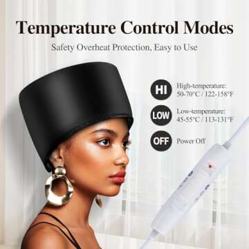 Heated Electric Thermal Hair Steamer Cap for Deep Conditioning