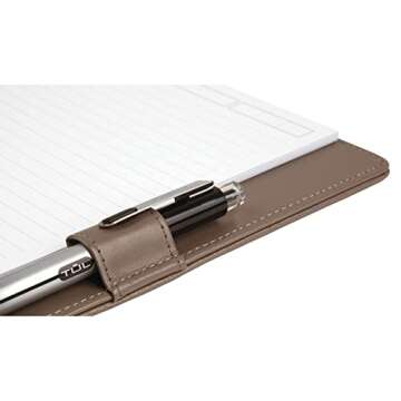 TUL Custom Note-Taking System Discbound Notebook, Junior Size, Leather Cover, Black