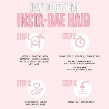 FoxyBae 3-Minute Hair Mask - with Biotin - for Dryness, Damage, Growth - Deep Conditioning, Hydrating, Moisturizing - Insta-Bae - 7 Fl Oz