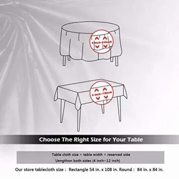 Anborfly Plastic Tablecloth 6 Pack Disposable Round Table Cloths 84in. x 84in. Table Covers for Parties Birthdays Picnic Weddings Christmas Indoor or Outdoor Use(Dark Blue)