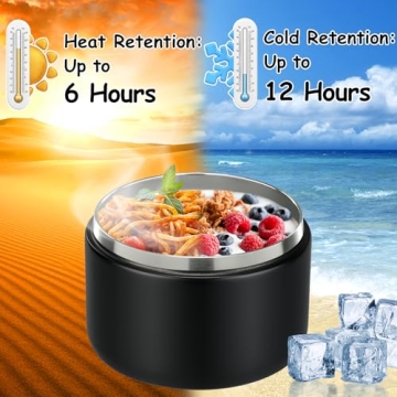 Pawtong 12oz Insulated Vacuum Food Jar for Kids