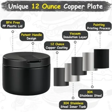 Pawtong 12oz Insulated Vacuum Food Jar for Kids