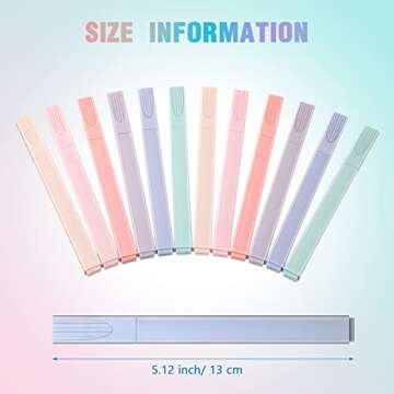24 Pcs Pastel Highlighters Aesthetic Cute Highlighters with Chisel Aesthetic Pens Assorted Colors Aesthetic Markers School Supplies Highlighters No Bleed for Office Journaling Supplies (Vivid Color)