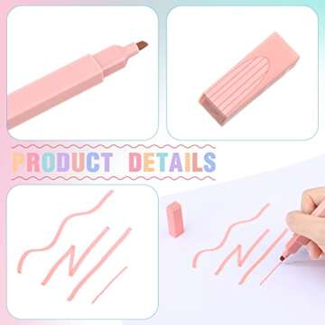 24 Pcs Pastel Highlighters Aesthetic Cute Highlighters with Chisel Aesthetic Pens Assorted Colors Aesthetic Markers School Supplies Highlighters No Bleed for Office Journaling Supplies (Vivid Color)