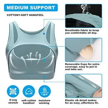 Push up Sports Bra for Women Sexy Hollow Crop Tops with Removable Cups Yoga Workout Fitness Yoga Bra Medium Support Light Blue Medium