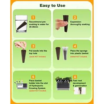 80 PCS Grow Sponges for Hydroponics, Replacement for AeroGarden Seed Pods, Hydroponic Sponges, Root Growth Sponge for Indoor Gardening System(No Seeds)