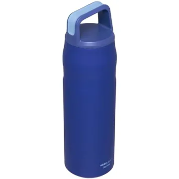 Stanley IceFlow Cap and Carry+ Water Bottle 24 OZ | Wide Mouth Twist Lid | Lightweight & Leakproof for Travel & Gym | Insulated Stainless Steel | BPA-Free | Lapis