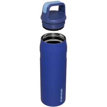Stanley IceFlow Cap and Carry+ Water Bottle 24 OZ | Wide Mouth Twist Lid | Lightweight & Leakproof for Travel & Gym | Insulated Stainless Steel | BPA-Free | Lapis