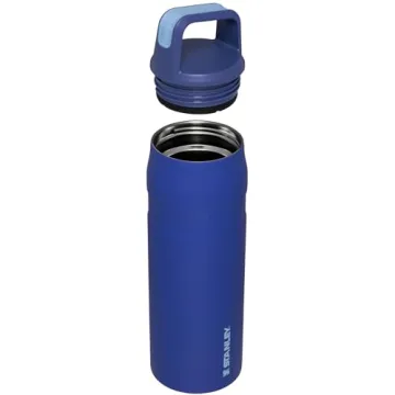 Stanley IceFlow Cap and Carry+ Water Bottle 24 OZ | Wide Mouth Twist Lid | Lightweight & Leakproof for Travel & Gym | Insulated Stainless Steel | BPA-Free | Lapis