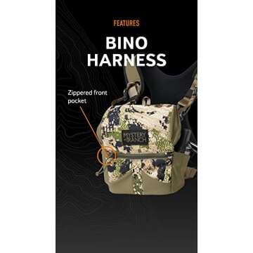 Mystery Ranch Bino Harness 10x Binocular Chest Harness Carrier - Foliage