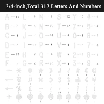 C Crystal Lemon Letter Board with 317 Letters & Frame