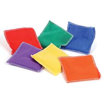 Learning Resources Rainbow Bean Bags - 6 Pieces, PreK+ | Ages 3+ Bean Bags for Kids, Counting and Sorting Toys, Hand Eye Coordination