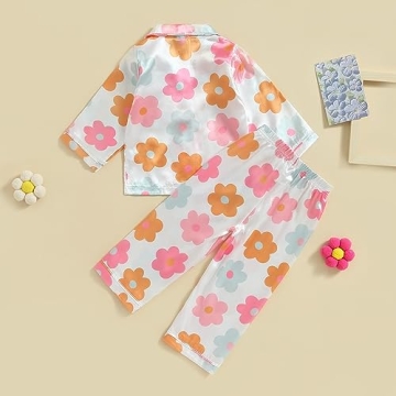 Buy MAINESAKA Baby Girl Satin Pajama Set for Summer Sleepwear