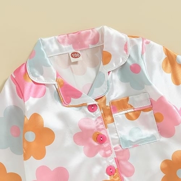 Buy MAINESAKA Baby Girl Satin Pajama Set for Summer Sleepwear