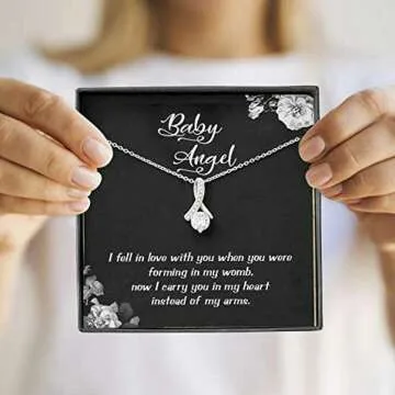 Mom Necklace - Angel Remembrance Sympathy Gift