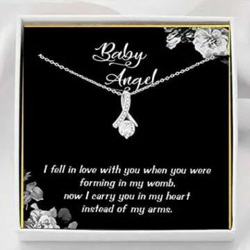 Mom Necklace - Angel Remembrance Sympathy Gift