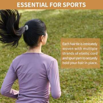 EVITA PERONI Hair Ties - 12 Pcs Ponytail Holders High Elastics No Damage No Crease Hair Tie for Thick and Curly Hair Hair Bands for Women's Hair Accessories (Dark Green)