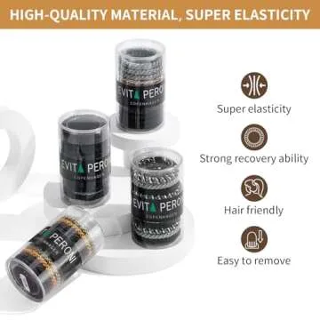 EVITA PERONI Hair Ties - 12 Pcs Ponytail Holders High Elastics No Damage No Crease Hair Tie for Thick and Curly Hair Hair Bands for Women's Hair Accessories (Dark Green)