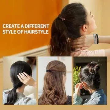 EVITA PERONI Hair Ties - 12 Pcs Ponytail Holders High Elastics No Damage No Crease Hair Tie for Thick and Curly Hair Hair Bands for Women's Hair Accessories (Dark Green)