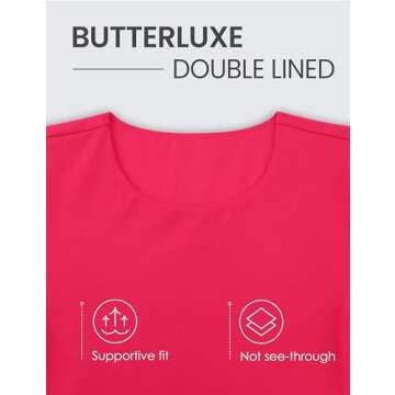 CRZ YOGA Womens Butterluxe Double Lined Short Sleeve Crop Tops Crew Neck Casual Workout T-Shirt Cute Basic Tee Viva Magenta Medium