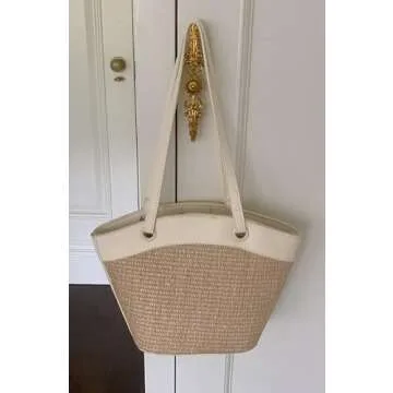 Straw Beach Bags For Women Small Straw Tote Bag Rattan Purse Summer Straw Handmade Bag Raffia Handbag Purse Shoulder Bag 2024